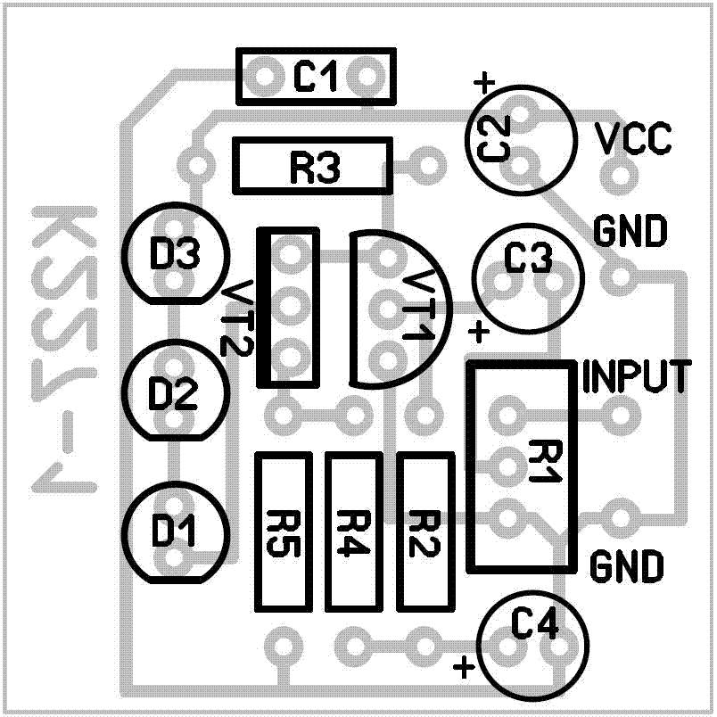 Схема расположения элементов передатчика