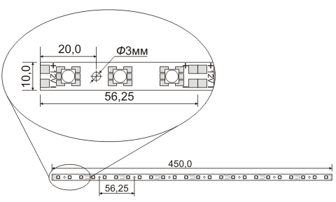 ������������ �������, �������, 12 V, 0.5 A, 6 W, 720lm