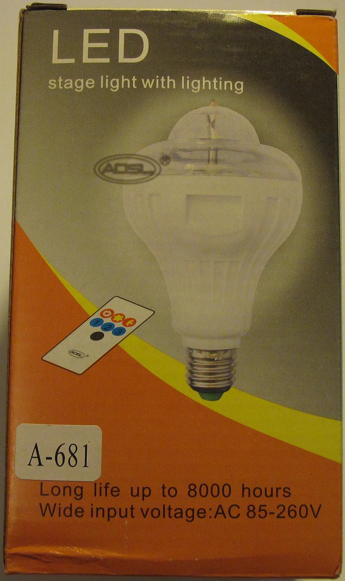 A-681. Полноцветная светодиодная RGB лампа для световых шоу