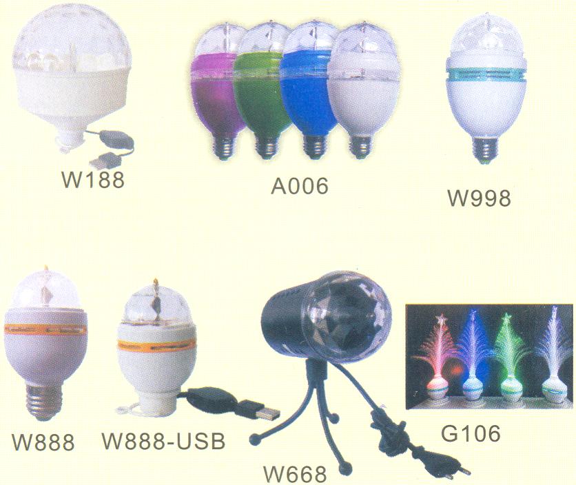 Модельный ряд светодиодных RGB ламп для световых шоу
