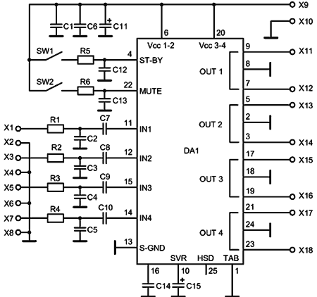 Sta540sa схема усилителя