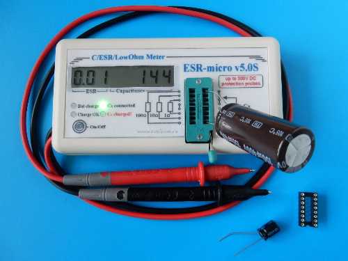 ESR-micro v5.0S+ Измеритель ёмкости и esr на аккумуляторе