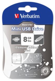 USB  8GB VERBATIM Mini Elements Edition Wind