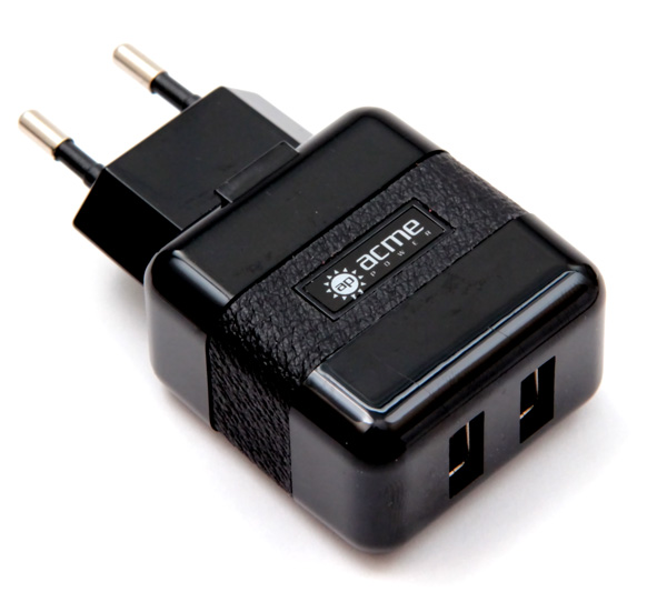  USB- AcmePower AP AV-22 (220V->2xUSB, Imax 2A)