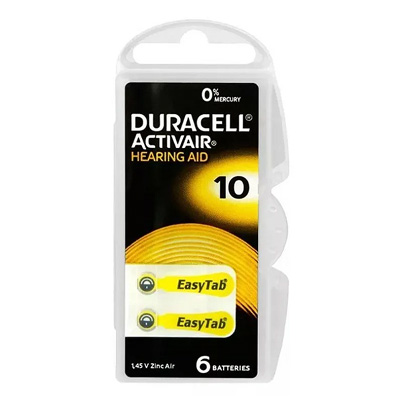   DURACELL ACTIVAIR DA10 BL-6 (nugget box) (Made in Germany)