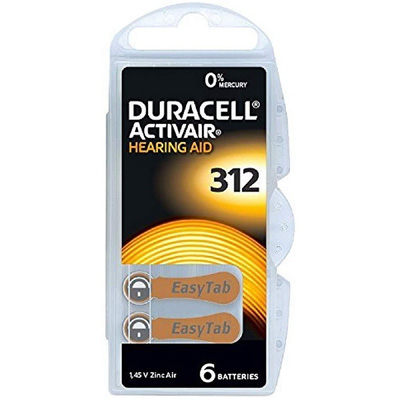   DURACELL ACTIVAIR DA312 BL-6 (nugget box) (Made in Germany)