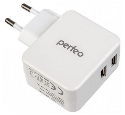PERFEO CUBE 2. USB  AC 220  -> 2USB 3,4 . . PF_A4132