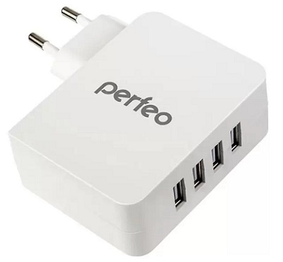 PERFEO CUBE 4. USB  AC 220  -> 4USB 4,9 . . PF_A4136