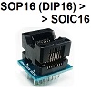 Переходник - адаптер ZIF (с нулевым усилием) SOP16 (DIP16) в SOIC16 150mil OTS-16-03