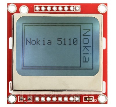 Модуль RC015R. Монохромный дисплей Nokia 5110, 84x48 px. на PCD8544. КРАСНЫЙ