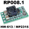 Модуль RP008.1. HW-613. MP2315. Миниатюрный понижающий DC-DC преобразователь напряжения 4,5...24 В в 0,8...17 В (max 3 А) с фиксированным и регулируемым выходом!