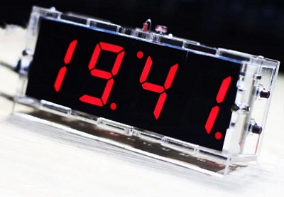 Часы электронные цифровые с термометром. Набор для пайки сделай сам DIY