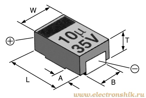 Танталовый конденсатор TECAP 15/10V C 20