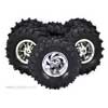 ,   :    Pack of 4 all terrain wheels Silver