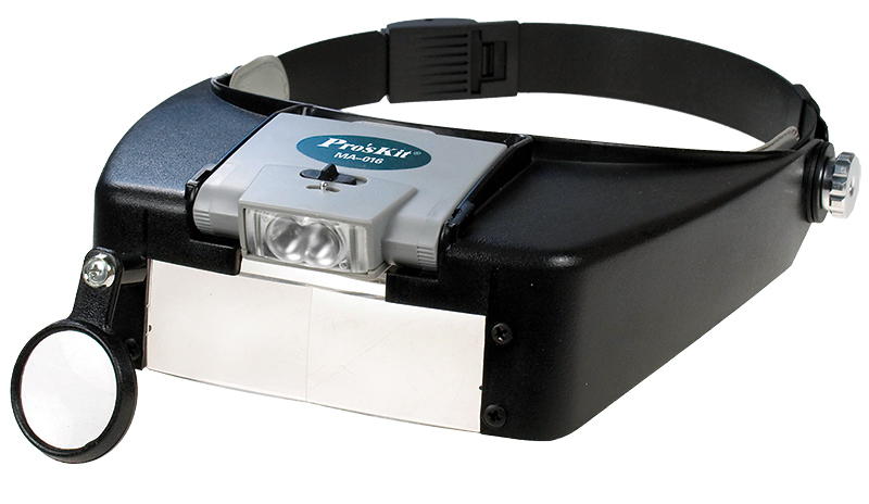 ProsKit MA-016 Бинокулярная лупа с головным креплением и LED подсветкой