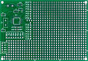 Двусторонняя макетная плата MTR238 с металлизацией отверстий под типовое включение процессоров AVR Atmega