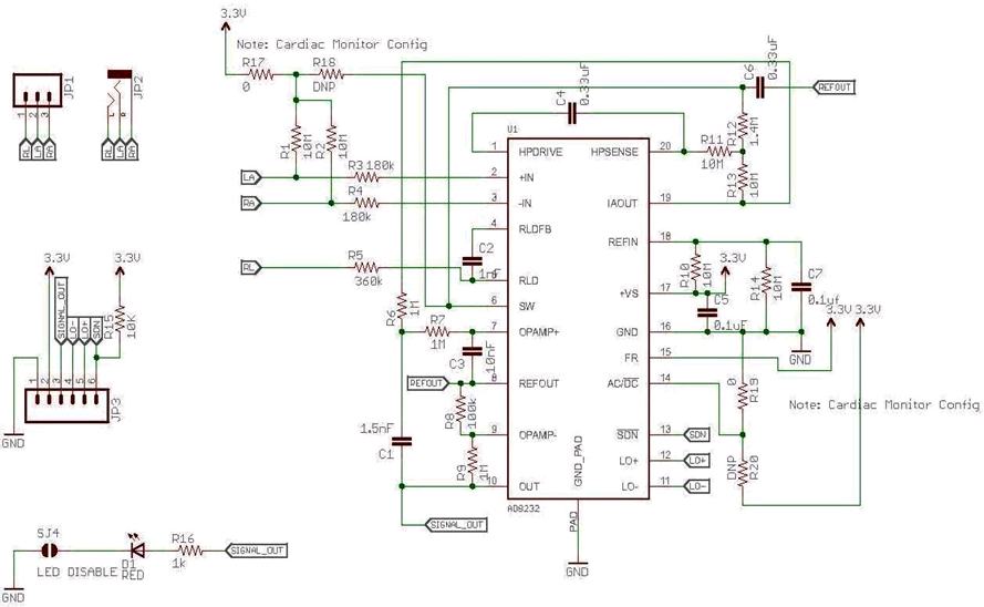 Модуль RC039. «Модуль ЭКГ на базе микросхемы AD8232» для Arduino.