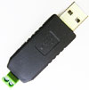 Преобразователь уровней USB to RS485 в черном корпусе с поддержкой Windows 7/XP. Максимальная длина линии: 1200 м, Питание: 5 В от USB порта компьютера.