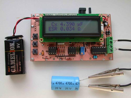 Набор VDG011 Измеритель емкости и последовательного эквивалентного сопротивления электролитических конденсаторов - C/ESR-meter
