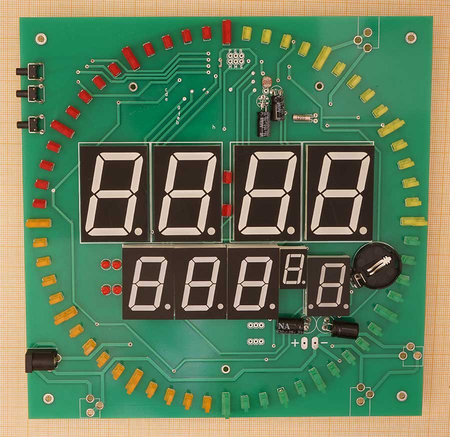 Часы-термометр на микроконтроллере ATmega8A с LED секундной стрелкой